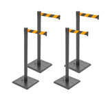 4-Pack 10ft Retractable Belt Barriers with "Caution - Do - View 44 | Besea Cone