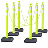 6-Pack Work Zone Safety Chain Post Set - High Visibility - View 19 | Besea Cone
