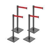 4-Pack 10ft Retractable Belt Barriers with "Caution - Do - View 47 | Besea Cone