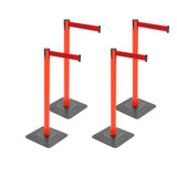 4-Pack 10ft Retractable Belt Barriers with "Caution - Do - View 36 | Besea Cone