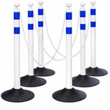6-Pack Work Zone Safety Chain Post Set - High Visibility - View 16 | Besea Cone