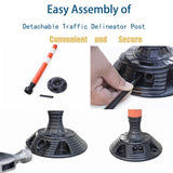 Flexible Surface Mount Delineator Post - Durable Traffic - Top View | Besea Cone