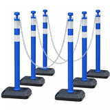 6-Pack Work Zone Safety Chain Post Set - High Visibility - View 18 | Besea Cone