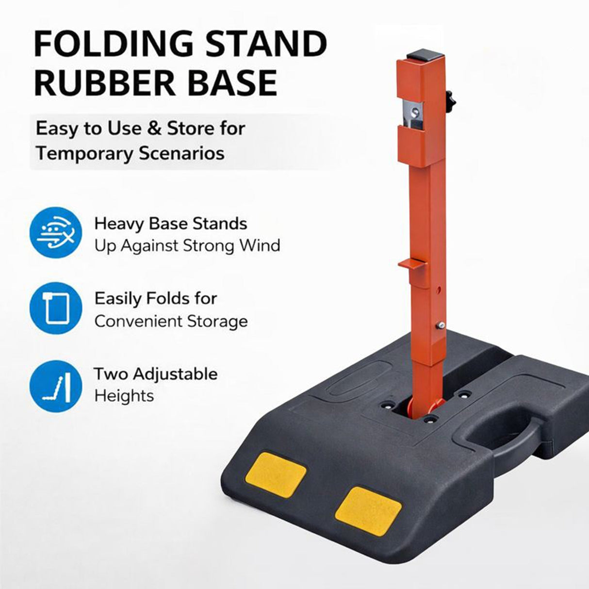 58 CM Portable Roll-Up Sign Stand with Weighted Rubber Base - Detail | Besea Cone