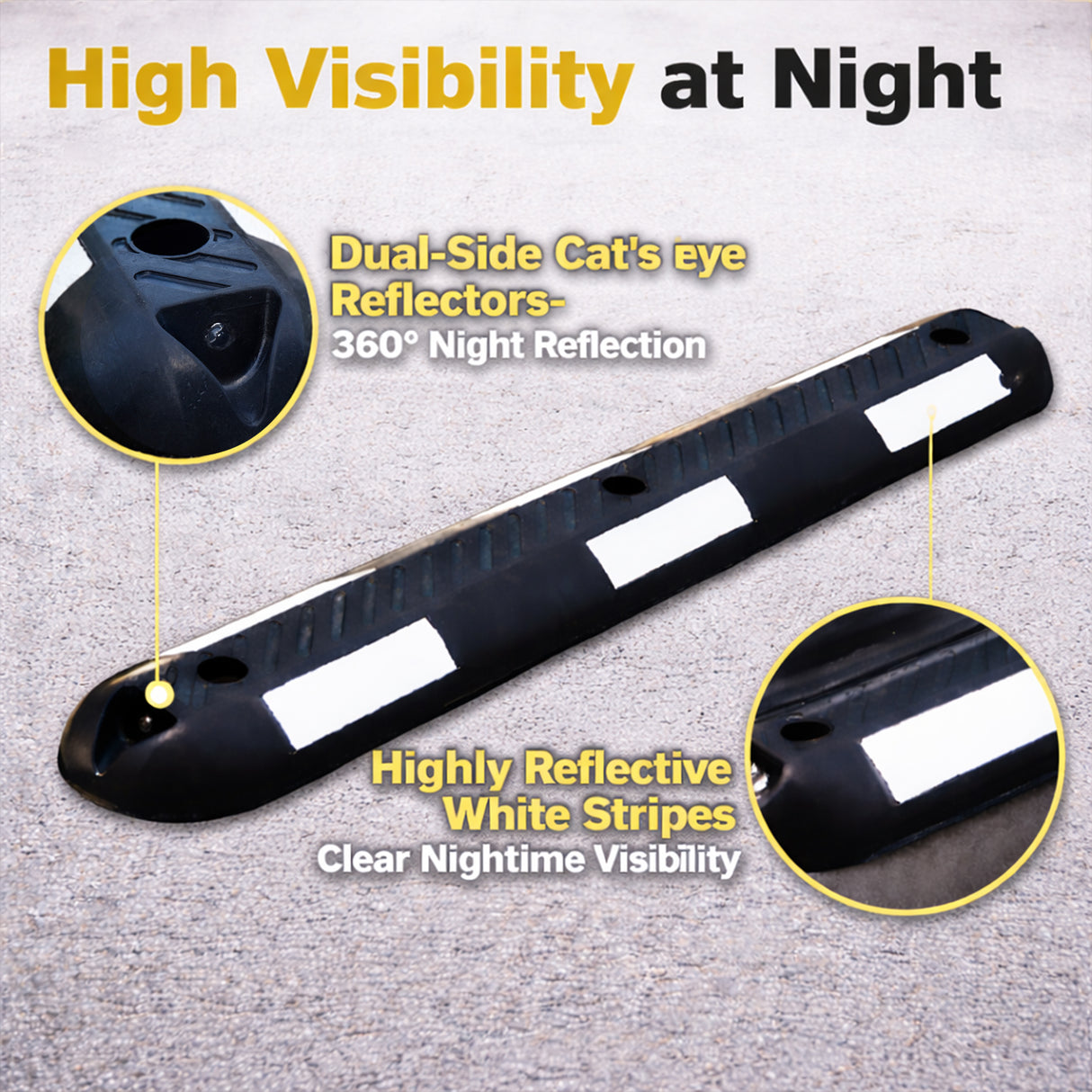 2PCS Bicyle Lane Separator Black/White - Detail | Besea Cone