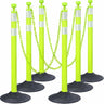 6-Pack Work Zone Safety Chain Post Set - High Visibility - View 14 | Besea Cone