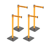 4-Pack 10ft Retractable Belt Barriers with "Caution - Do - View 15 | Besea Cone