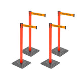 4-Pack 10ft Retractable Belt Barriers with "Caution - Do - View 37 | Besea Cone