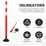 Flexible Surface Mount Delineator Post - Durable Traffic - Side View | Besea Cone
