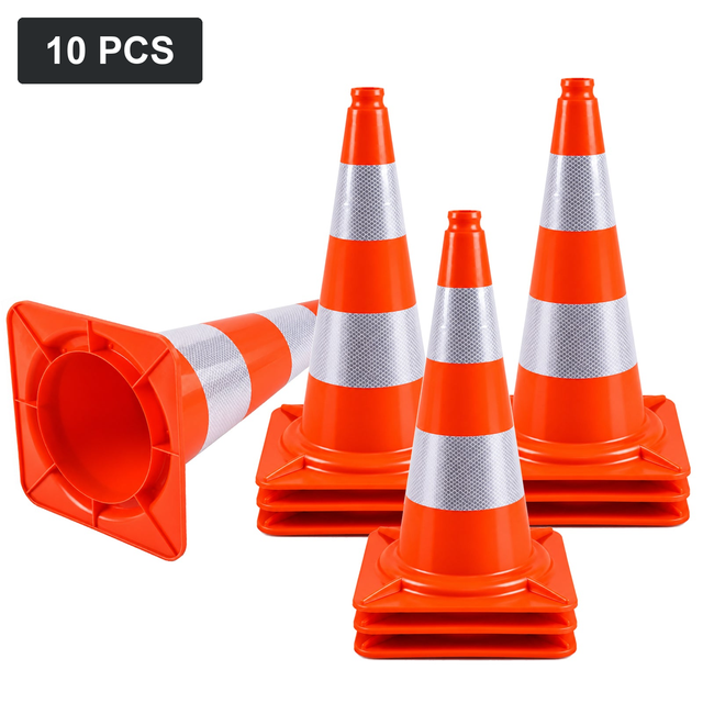 DH-TC-50RX10 | 50 cm orange reflective traffic cones | 10 PCS per pack
