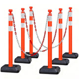 6-Pack Work Zone Safety Chain Post Set - High Visibility - View 17 | Besea Cone