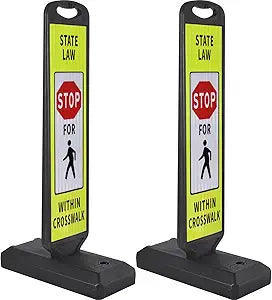 VILBLE 2-Pack 110 CM Double-Sided Reflective Safety Signs - Main Product Image | Besea Cone