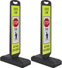 VILBLE 2-Pack 110 CM Double-Sided Reflective Safety Signs - Main Product Image | Besea Cone