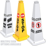 70/90 CM 4-Sided Message Cone, No Printing 6PCS - In Use | Besea Cone