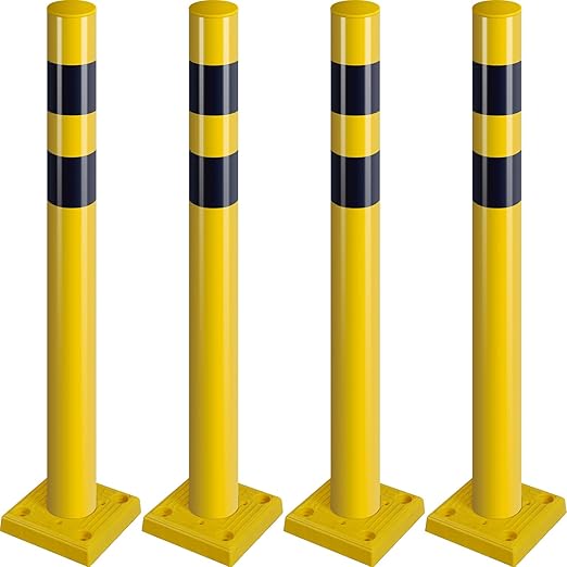 SpringBack Safety Bollard - 4 Pack (91 CM/107 CM H, 10 CM D) - Side View | Besea Cone