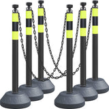 6-Pack Work Zone Safety Chain Post Set - High Visibility - View 11 | Besea Cone