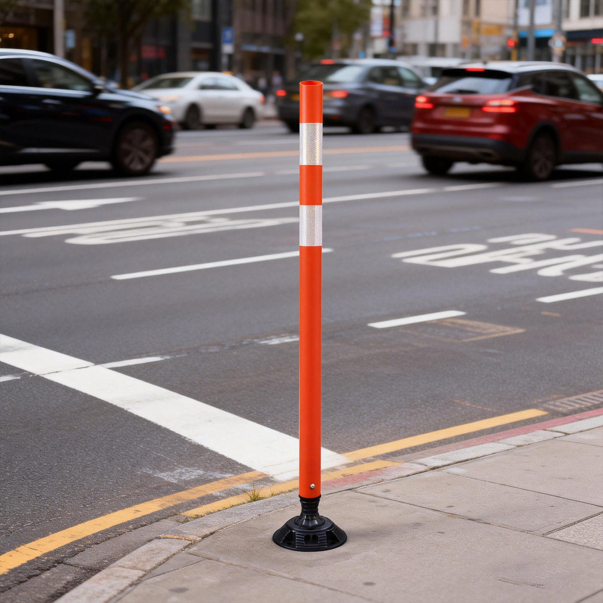Flexible Surface Mount Delineator Post - Durable Traffic - Close-Up | Besea Cone