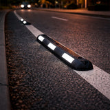 2PCS Bicyle Lane Separator Black/White - In Use | Besea Cone
