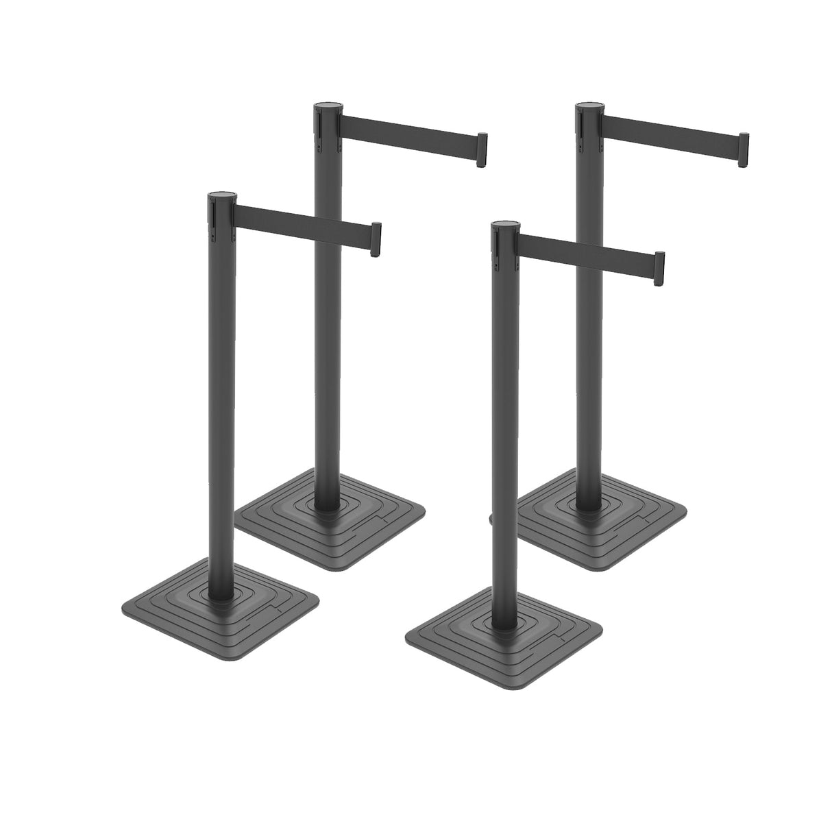 4-Pack 10ft Retractable Belt Barriers with "Caution - Do - View 19 | Besea Cone