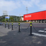 6-Pack Work Zone Safety Chain Post Set - High Visibility - Angle View | Besea Cone