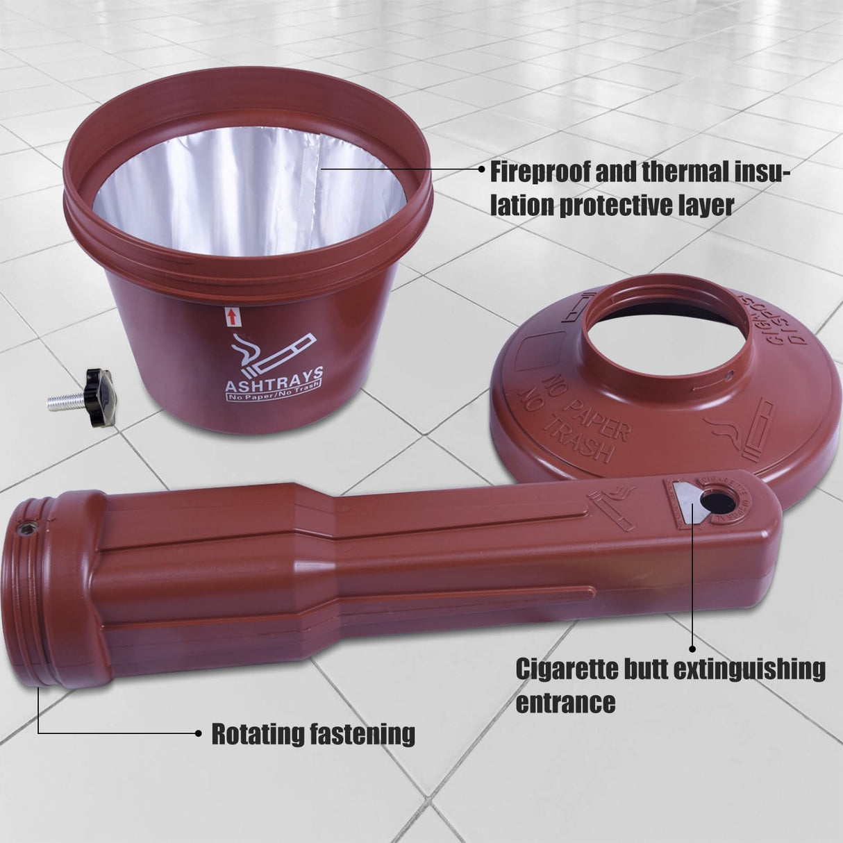 Outdoor AshTray Cigarette Butt Receptacle Disposal - View 13 | Besea Cone