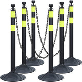 6-Pack Work Zone Safety Chain Post Set - High Visibility - Main Product Image | Besea Cone
