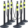 6-Pack Work Zone Safety Chain Post Set - High Visibility - Main Product Image | Besea Cone