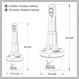 Outdoor AshTray Cigarette Butt Receptacle Disposal - Product Shot | Besea Cone