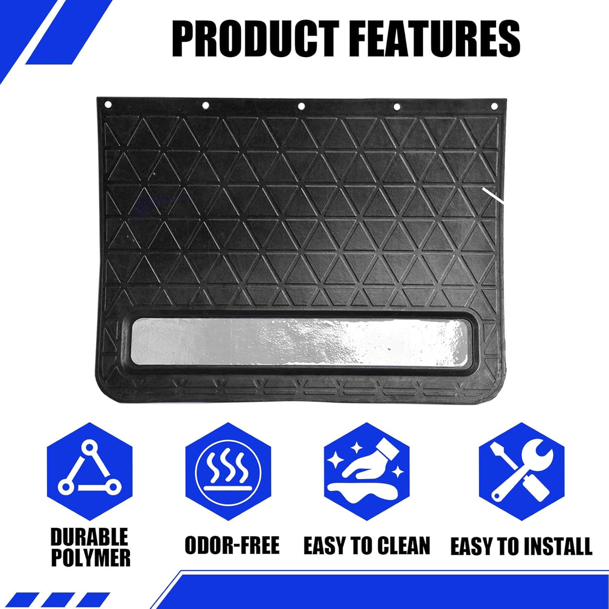 2-Pack Adjustable Hitch Mud Flaps, Heavy-Duty Rubber, - View 15 | Besea Cone