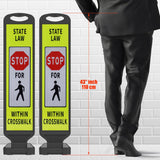 VILBLE 2-Pack 110 CM Double-Sided Reflective Safety Signs - Side View | Besea Cone