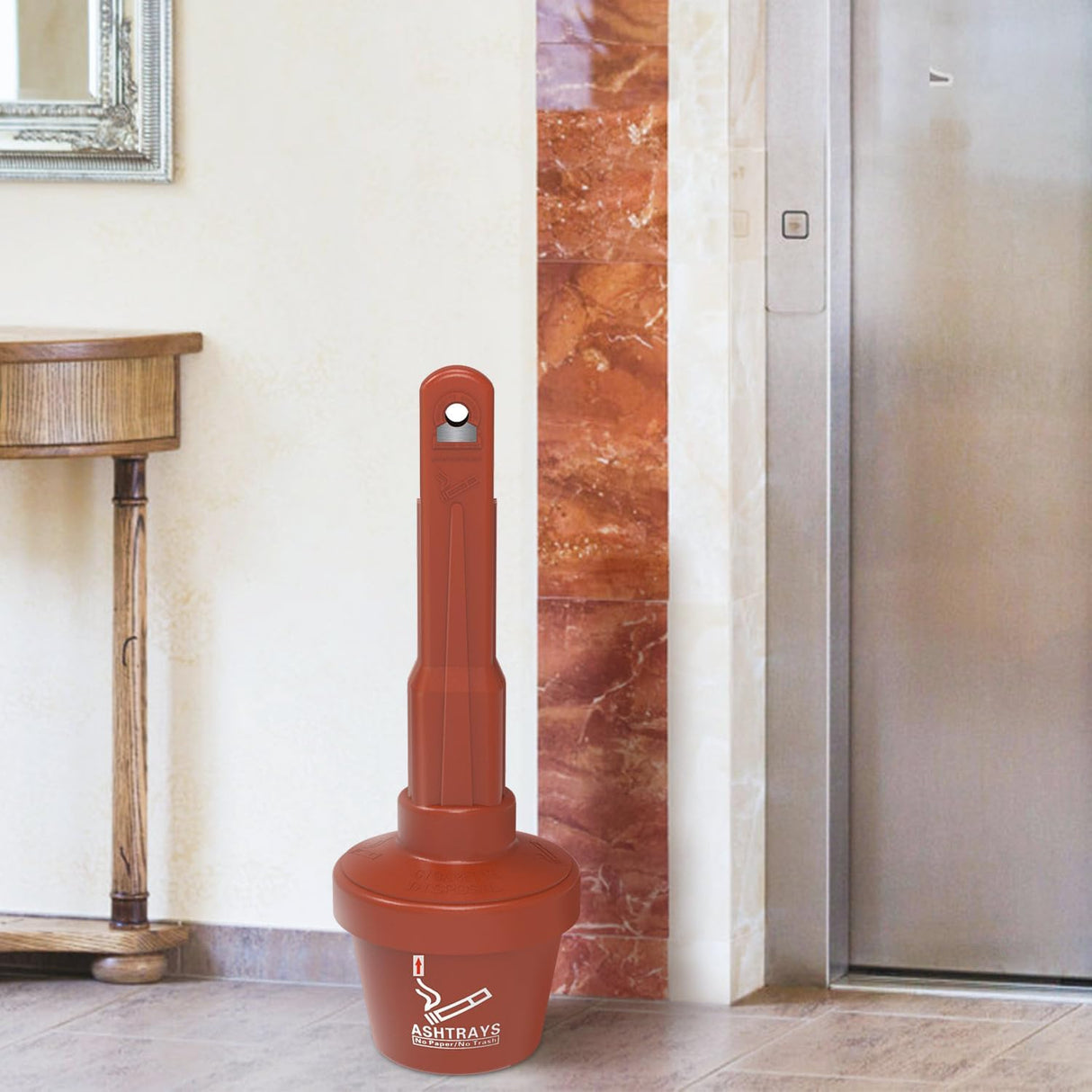 Outdoor AshTray Cigarette Butt Receptacle Disposal - Angle View | Besea Cone