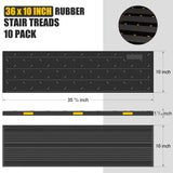 Rubber stair treads - Dimensions | Besea Cone