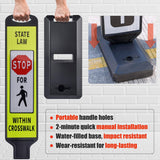 VILBLE 2-Pack 110 CM Double-Sided Reflective Safety Signs - Close-Up | Besea Cone