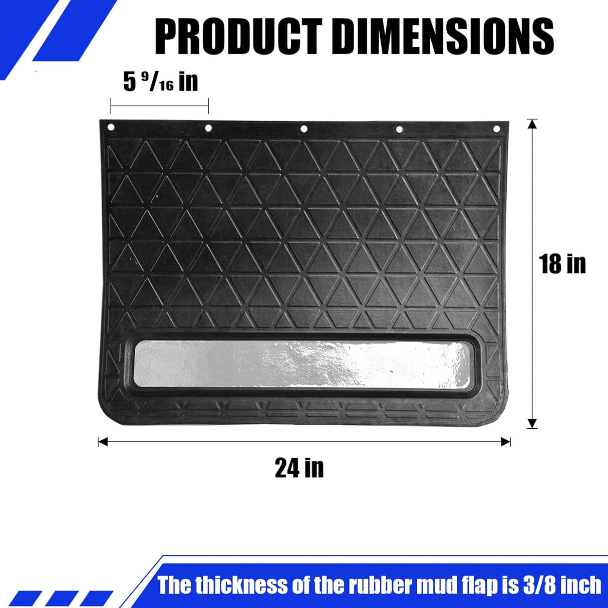 2-Pack Adjustable Hitch Mud Flaps, Heavy-Duty Rubber, - View 13 | Besea Cone