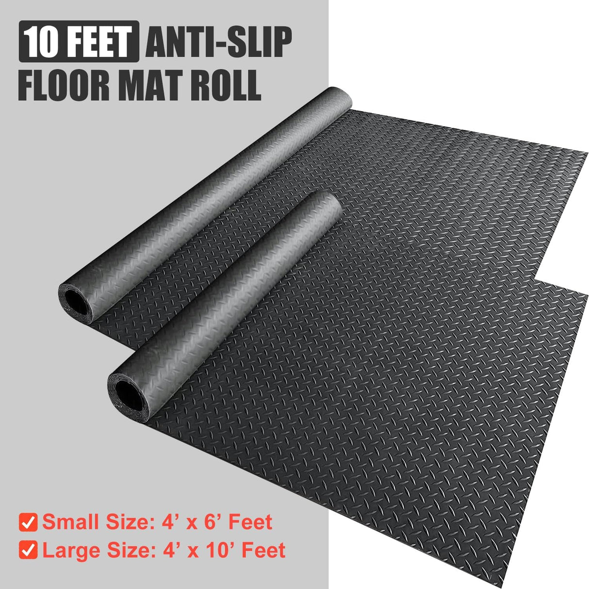 Diamond Plate Rubber Flooring Roll - Product Shot | Besea Cone
