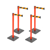 4-Pack 10ft Retractable Belt Barriers with "Caution - Do - View 32 | Besea Cone