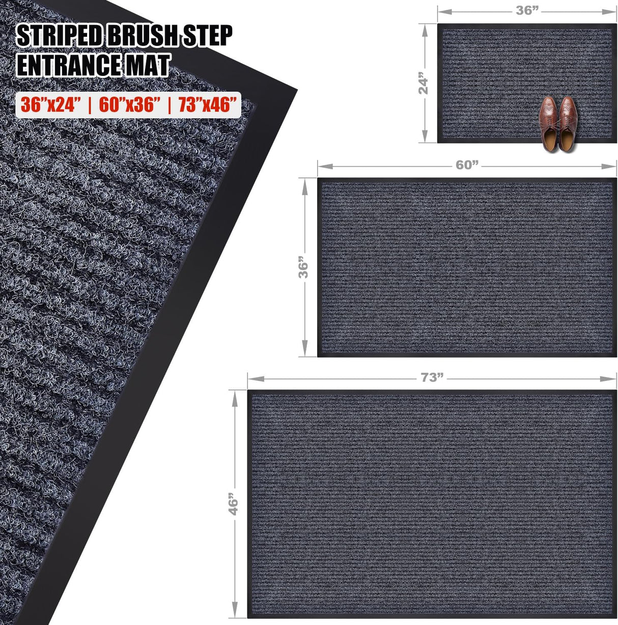 Brush Step Entrance Mat - View 12 | Besea Cone