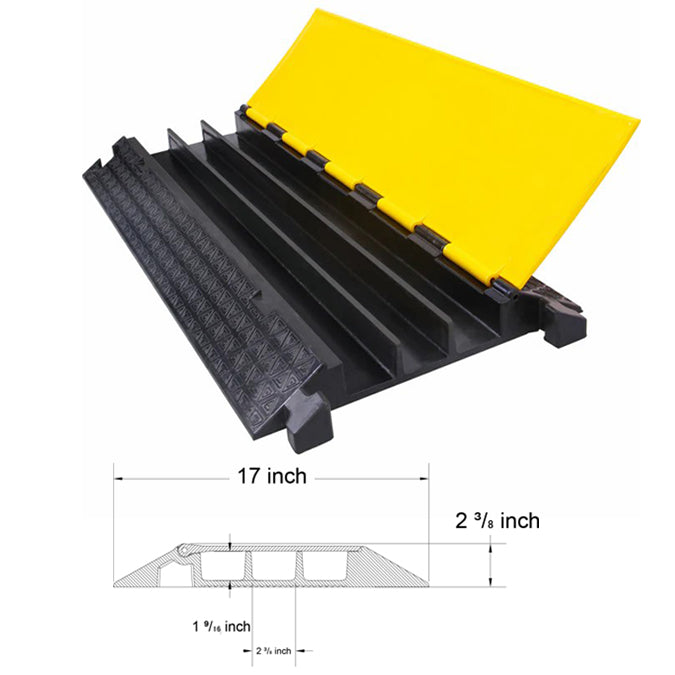 2,3,5-Channel Rubber Cable Protector Ramp with Extra Anti - View 14 | Besea Cone