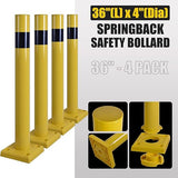 SpringBack Safety Bollard - 4 Pack (91 CM/107 CM H, 10 CM D) - Top View | Besea Cone