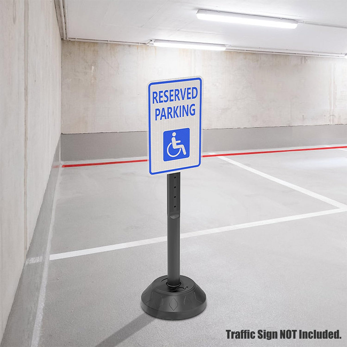 Portable Sign Holder with Water-Filled Base - Installation | Besea Cone