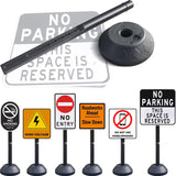 Portable Sign Holder with Water-Filled Base - Detail | Besea Cone