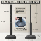 Portable Sign Holder with Water-Filled Base - Top View | Besea Cone