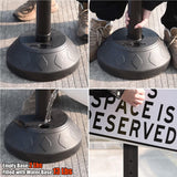 Portable Sign Holder with Water-Filled Base - Side View | Besea Cone