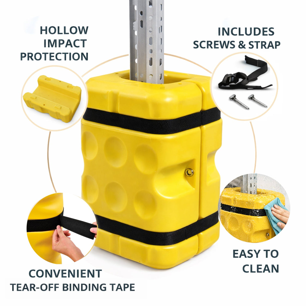 36/41 CM Column Protector, Heavy-Duty LDPE Safety Guards - Detail | Besea Cone
