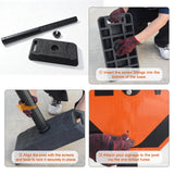 2-Pack 99 cm Portable Sign Holders with Rubber or Water-Fillable Bases - product view 3