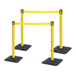 4-Pack 10ft Retractable Belt Barriers with "Caution - Do - Main Product Image | Besea Cone