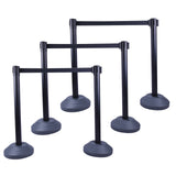 Retractable Belt Barrier with Water-Filled Base,Yellow/Black High Visibility for Crowd Control, Event Management, Hazard Warning, Portable Outdoor Safety Fence