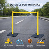 4-Pack 10ft Retractable Belt Barriers with "Caution - Do - Close-Up | Besea Cone