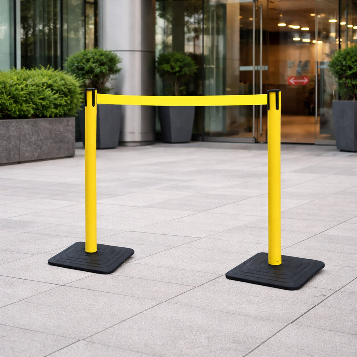 4-Pack 10ft Retractable Belt Barriers with "Caution - Do - In Use | Besea Cone