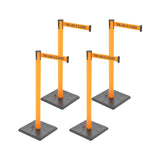 4-Pack 10ft Retractable Belt Barriers with "Caution - Do - View 62 | Besea Cone